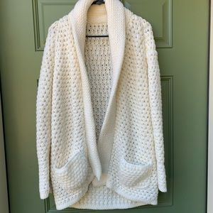 Cream chunky knit cardigan
